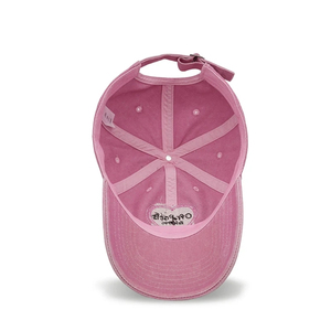 Gorra de Béisbol Rosa WORK N SHINE SPORTS WEAR con Lazo Bordado en el Panel Frontal, Ajustable en la Parte Trasera, Diseño de 6 Paneles, 100% Algodón, Estilo Hip Hop para Adultos - Product Image 2