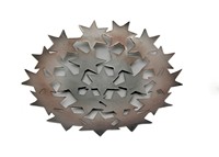 Vas Kaca Tiup Buatan Tangan Warna Hijau Tua Diameter Besar Bentuk Melebar Wadah Bunga Dekorasi Modern untuk Ruang Tamu Meja