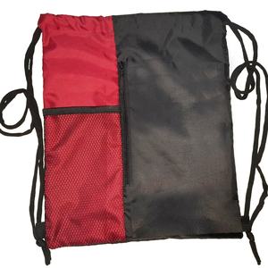 Custom <b>Printed</b> Gym Sport Backpack Promotional Outdoor Casual Waterproof Polyester Drawstring Bag with Front Zipper Pocket - Product Image 1