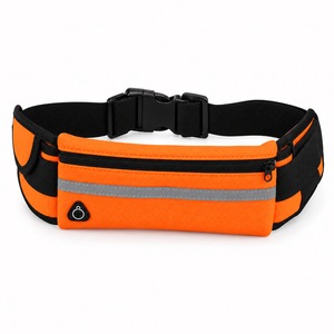 Ceinture de course à pied avec 2 poches zippées, sangle réglable réfléchissante, porte-téléphone pour hommes et femmes, imperméable - Product Image 5