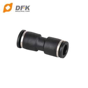 Raccords pneumatiques droits en plastique DFK EPU, diamètre 6 mm, noirs, pour systèmes pneumatiques avec résistance à la pression de 1,1 MPa, température de fonctionnement de -10 à 60 °C - Product Image 1