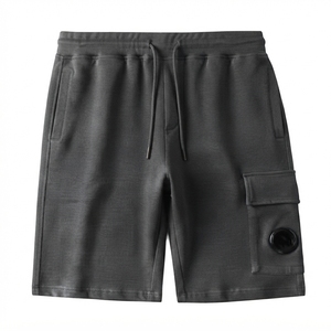 Shorts d'été élégants pour hommes de couleur gris uni, coupe régulière, design personnalisé, shorts pour hommes avec services OEM ODM - Product Image 1