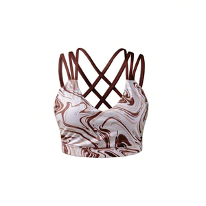 Ensemble de shorts de yoga légers de haute qualité pour femmes, impression de logo personnalisée, respirant, respectueux de l'environnement, en spandex/nylon, tenue de sport 2 pièces - Product Image 4