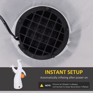 Fantasma LED di Halloween da 1,8 m con Zucca, Gonfiabile Impermeabile per Decorazioni Esterne da Giardino per le Feste (Categoria Prodotto) - Product Image 6
