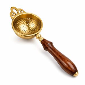 Premium Stainless Steel Coffee Filter Baskets Wooden Handle Base Diameter Handmade Loose Leaf Tea Infuser <b>Measuring</b> <b>Spoon</b> for - Product Image 4