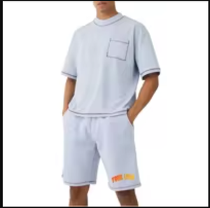 Men's 2 Piece Outfit Casual Breathable Knitted Short Sleeve Button <b>Down</b> Shirt Beach Summer Loose <b>Pant</b> Sets - Product Image 3