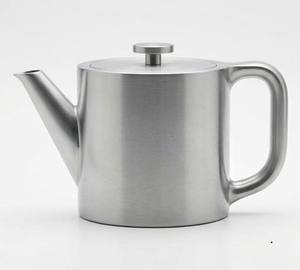 Tetera Moderna de Acero Inoxidable con Tapa, Tetera Metálica para Uso en el Hogar y la Oficina - Product Image 1