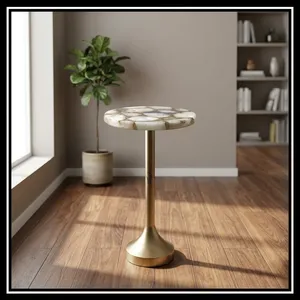 โต๊ะข้างโลหะทันสมัย ดีไซน์มินิมอล เฟอร์นิเจอร์ห้องนั่งเล่นที่ทนทาน - Product Image 3