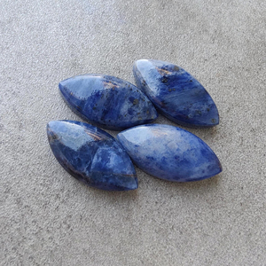 Gema de Sodalita Natural en Forma de Marquesa, Piedra Calibrada con Reverso Plano, para la Elaboración de Joyas - Product Image 6