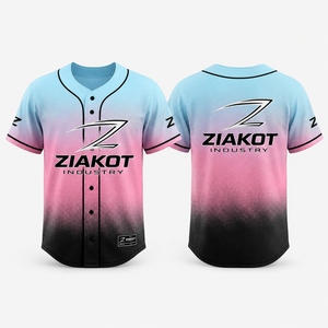 เสื้อเบสบอลแขนสั้นซับลิเมชันไล่ระดับสีเสื้อผ้าผู้ใหญ่ใส่ได้ทุกเพศ - Product Image 1