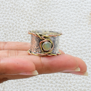 Natural Ethiopian <b>Opal</b> <b>Ring</b> 925 Sterling <b>Silver</b> Handmade <b>Ring</b> For Her/ Him - Product Image 5