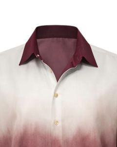 Camisa Formal para Hombre Color Borgoña Degradado, Algodón Premium, Manga Larga, Cierre de Botones, Estilo Casual Elegante, Fabricante OEM Personalizado, Suministro al por Mayor - Product Image 5