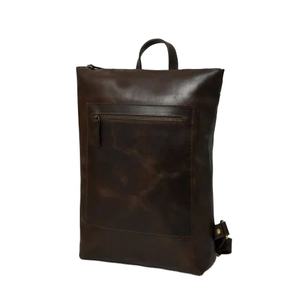 Mochila Bohemia duradera de cuero auténtico puro con cierre de cremallera para hombres y mujeres para viajar en todas las estaciones - Product Image 2