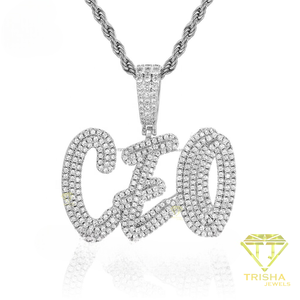 Collier pendentif personnalisé élégant avec nom, en or, diamant de laboratoire, bijoux personnalisés avec initiales, chaîne de mode hip-hop pour hommes - Product Image 1