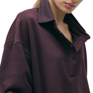 Sweat-shirt polaire personnalisé à col, unisexe, décontracté, à manches longues, avec poignets côtelés, vêtement de sport haut de gamme, vente en gros - Product Image 2
