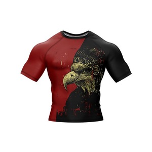 Rashguard de fitness à manches longues de haute qualité, compression MMA BJJ, séchage rapide, respirant, anti-UV, tissu imprimé par sublimation intégrale - Product Image 2