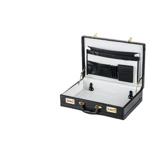 Maletín clásico de PU con cierre de hebilla para hombre, uso empresarial, maletín de negocios con estuche rígido y duradero. - Product Image 2