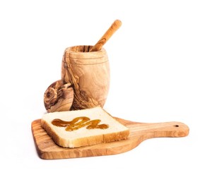 Tarro de Miel de Madera Artesanal con Tapa y Cucharón, Contenedor de Miel de Madera en Forma de Barril, Tarro de Almacenamiento, Suministro al por Mayor - Product Image 4