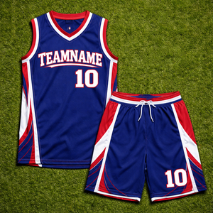 Uniforme de Baloncesto Personalizado para Equipos Escolares, Tallas Grandes, Secado Rápido, Transpirable, 100% Poliéster, Sublimado Personalizado para Jugadores - Product Image 2