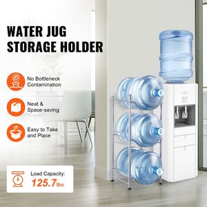 Portabottiglie d'acqua a 3 livelli per impieghi gravosi, in ferro, a fila singola, per bottiglie d'acqua da 5 galloni, porta 3 bottiglie a fila singola - Product Image 2
