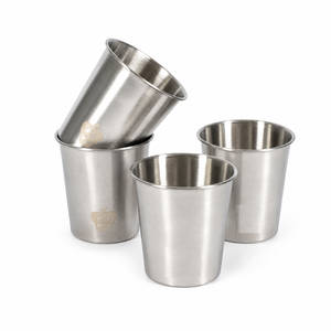 Wholesale Food Grade Stainless Steel <b>Cups</b> <b>Set</b> Eco Friendly Single Wall Metal Tumbler Unbreakable Polished Drinking Steel Glass - Product Image 1