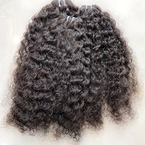Les faisceaux bouclés birmans font des perruques de vrais cheveux humains vietnamiens Double trame à la machine longue durée vendeur en gros - Product Image 4