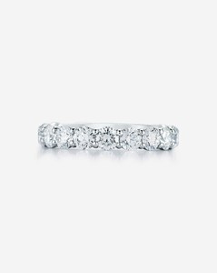 Anillos Apilables de Diamantes, Oro Sólido de 14k y 18k, Engaste de Puntas, Diamantes Redondos Cultivados en Laboratorio, Banda de Eternidad 3/4, Anillos de Boda Minimalistas, Brillantes y Delicados - Product Image 5