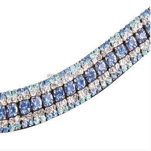 Venta al por mayor de cristales pequeños multicolores, piedras ostentosas decorativas de cuero inglés, banda para la frente del caballo para la brida - Product Image 3