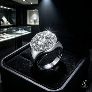 AARVA JEWELS Men's Luxury Hip Hop Ring Iced Out <b>Moissanite</b> 925 Sterling Silver Rhodium Plated Statement <b>Jewelry</b> - Product Image 6