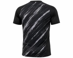 Men's Short Sleeve O-Neck T-Shirt <b>Raglan</b> Sleeve Striped Print Quick Dry Knitted Polyester Slim Fit Sporty Style Men T-Shirt - Product Image 5