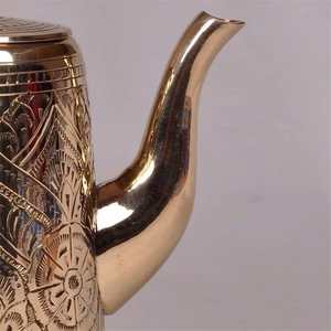 Tetera de Latón Hecha a Mano, Estilo Vintage de Medio Oriente, con Tapa, Decorativa, para Servir en el Hogar, Cocina o Mesa de Comedor - Product Image 2