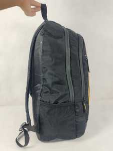 Dark Grey <b>Student</b> Backpack School <b>Bag</b> Casual Travel Daypack with Yellow Zipper Pocket - Product Image 2