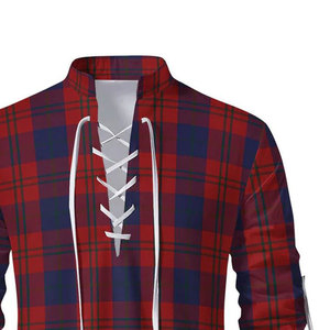 Chemise Kilt Jacobite Écossaise Premium pour Homme, Manches Longues, à Lacets, Motif Tartan des Highlands, Plaid du Clan MacQueen, Style Décontracté - Product Image 5