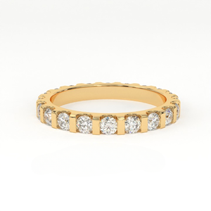 แหวนเพชรทรงกลมแบบ Eternity Band รุ่น The Horizon ประดับเพชรแบบลอยตัว ทอง 14K ยี่ห้อ Aarinya - Product Image 3