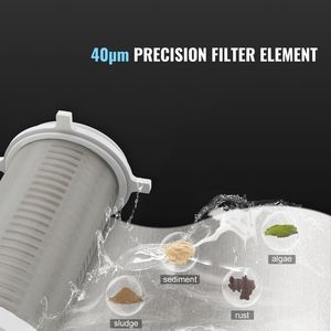 Filtro Sedimenti per Tutta la Casa da 40 Micron per Acqua di Pozzo, 3/4'' FNPT + 1'' MNPT, Portata Elevata 4 T/H, Manuale, Certificato NSF - Product Image 2
