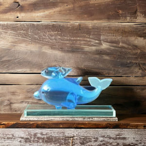 Cadeau de technique de travail au chalumeau de figurine en verre d'animal de mer fait à la main - Product Image 1