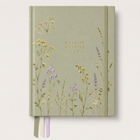 Carnet de notes LABON Custom Meadow Whisper Journal, couverture rigide, esthétique botanique florale, agenda hebdomadaire, journal de gratitude, texture lin.