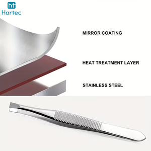 Pince à épiler ultra-précise à pointe inclinée pour sourcils, outil d'épilation des poils du visage, pince à épiler professionnelle en acier inoxydable pour poils fins - Product Image 4