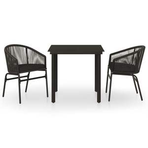 Conjunto de Comedor para Jardín en Negro - Product Image 2