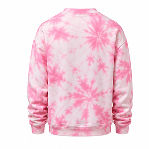 Sudadera Tie Dye Oversize de Algodón y Felpa para Hombre y Mujer, Cuello Redondo, Estilo Casual Urbano, Lavado Degradado Personalizado, Venta al por Mayor - Product Image 2