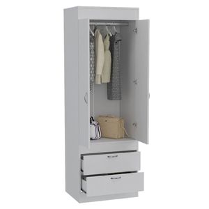 Alabama Armoire One <b>Large</b> Cabinet with Two Drawers Elegant <b>Wardrobe</b> Design - Product Image 4