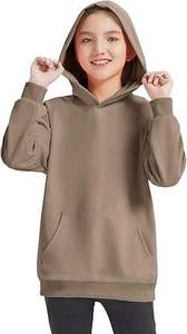 Sweat à capuche oversize personnalisé avec logo pour filles, couleur unie, tendance, pour l'hiver et les activités de plein air, idéal par temps froid - Product Image 4