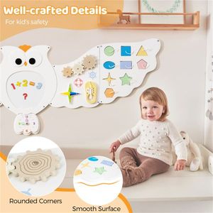 11 in 1 Montessori Owl Sensory Busy Board per Bambini 3+ Anni, Gioco Attività con Lavagna Magnetica - Product Image 4