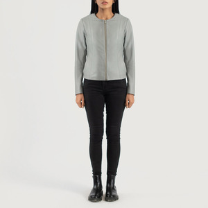 Vestes en cuir pour femmes, tendance et de haute qualité, en cuir véritable, taille personnalisée, vente chaude - Product Image 3