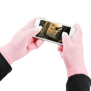 Guanti invernali unisex in maglia, touchscreen, funzionali per esterni, antivento e caldi per ciclismo e sci - Product Image 1