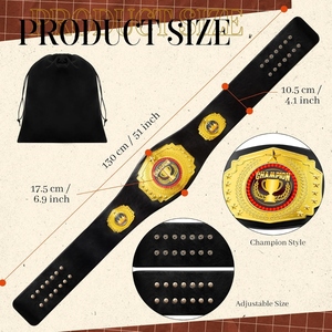 Custom Championship Belt Wrestling Boxing MMA Champion Title Premium Leather Gold <b>Metal</b> <b>Plates</b> Personalized Logo OEM Maker <b>Metal</b> - Product Image 4