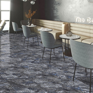 Azulejos de porcelana modernos para suelo, 60x120 cm, imitación de piedra brillante, textura brillante, para uso interior en salas de estar, modelo 1338 - Product Image 6