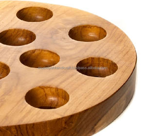 ถาดไข่ไม้ทรงกลมสำหรับเครื่องครัวถาดไข่ตกแต่งบนโต๊ะในบ้าน - Product Image 3