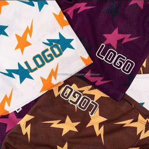 Short de basket-ball pour hommes avec logo personnalisé véritable tissu à mailles épaisses à double couche Style décontracté extensible caractéristique maille imprimée par sublimation - Product Image 6