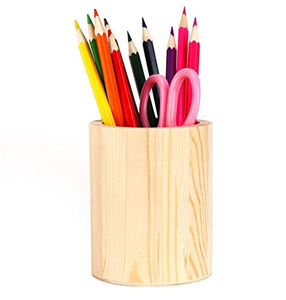 Portalápices de Madera Hecho a Mano, Pulido, Accesorio de Oficina y Escolar para Estudiantes, con 2 Compartimentos Divididos, Porta Lápices de Madera de Color - Product Image 4